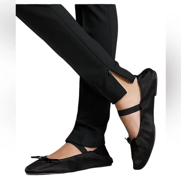 Ralph Lauren Polo Women's Black Side Slit Stretch Slim Skinny Pants Size XS - Picture 5 of 10